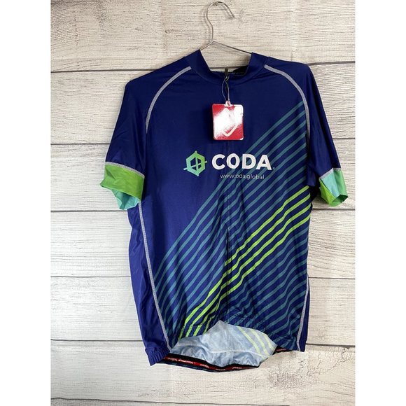 Jackroo - Men's Cycling Jersey - Coda Logo Blue/Green - Size XL *New With Tags* - Picture 2 of 5